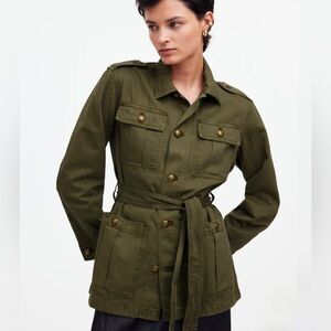 MADEWELL Chino Safari Jacket in Faded Ivy